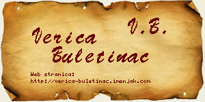 Verica Buletinac vizit kartica